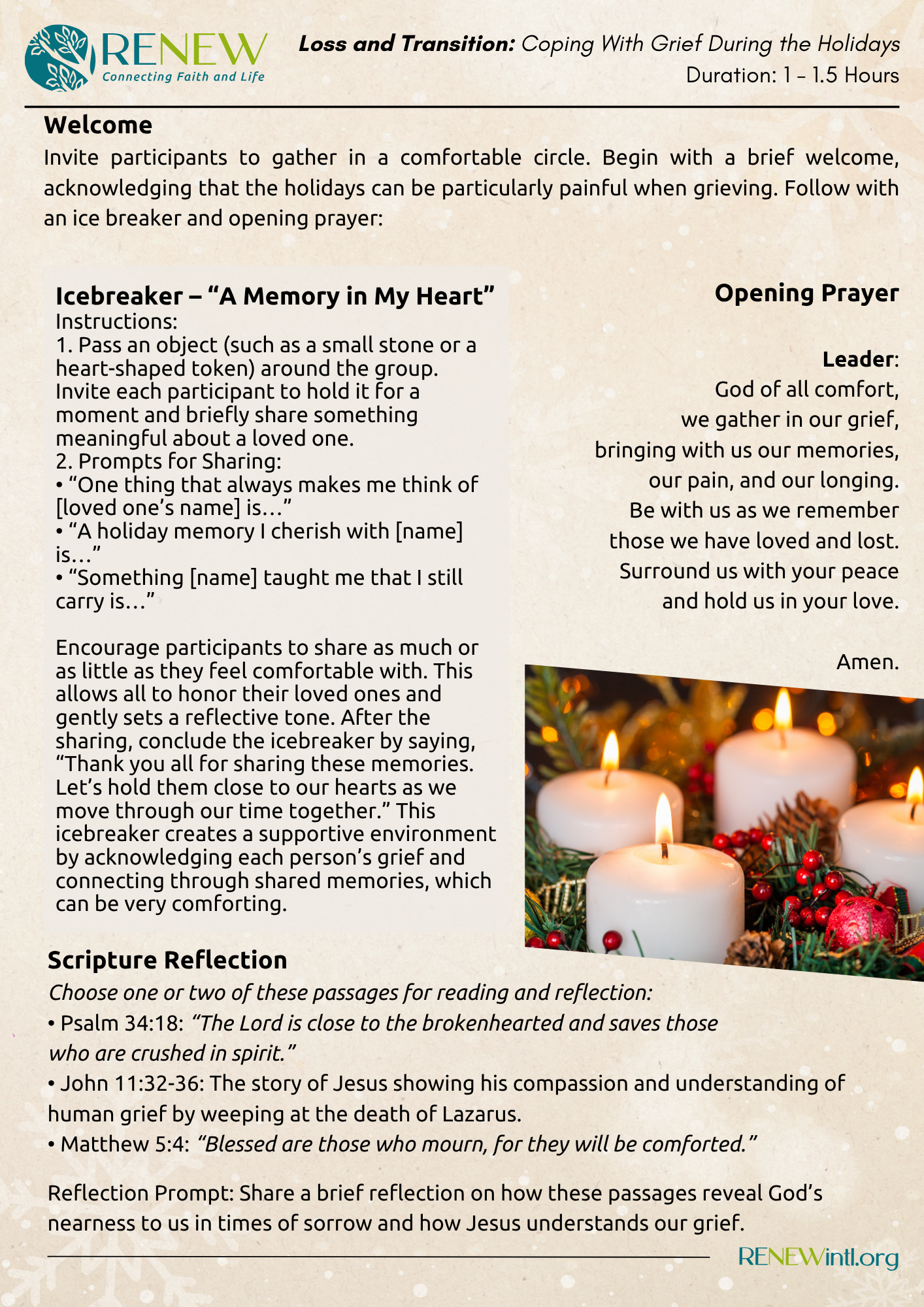 Loss and Transition: Coping with Grief during the Holidays