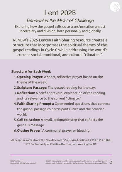 Lent 2025 - Renewal in the Midst of Change (Downloadable)
