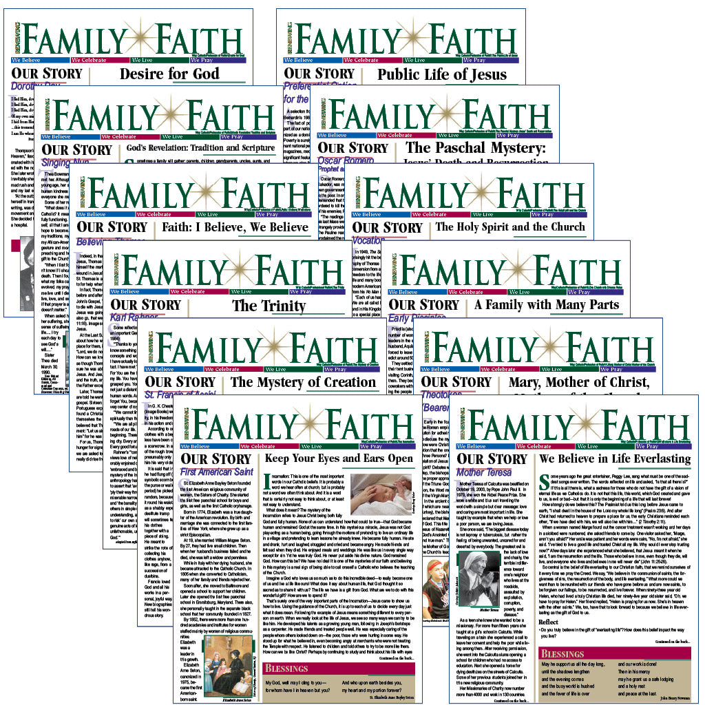 RENEWING FAMILY FAITH bulletins: BELIEVE